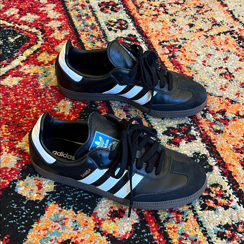Adidas Black and White Samba Sneakers
